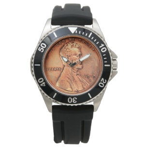 Montre Copper Abraham Lincoln penny, un cent /pas de chif