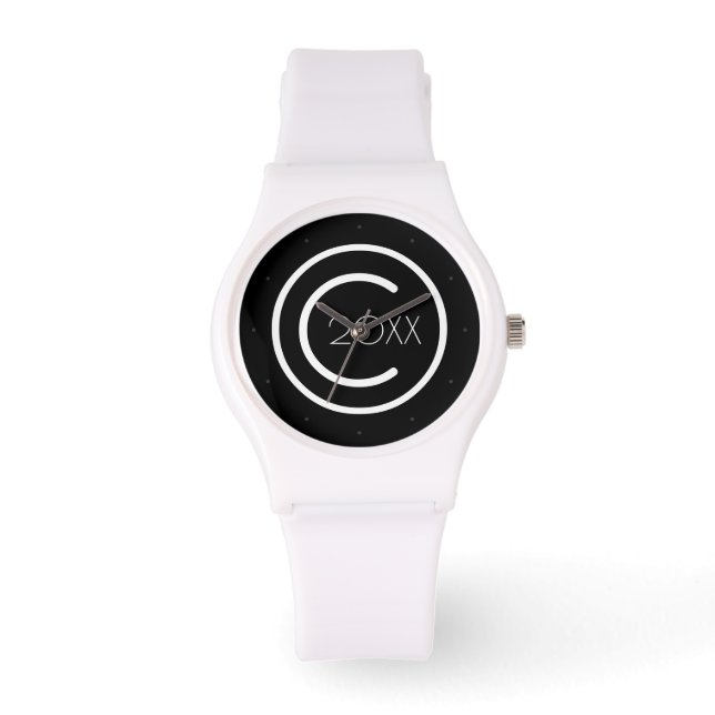Montre Copyright Vous-même Moderne Typographique (Recto)