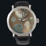 Montre Coque de cacao<br><div class="desc">Obtenez cette image unique de coquillage Conch rouge et bleu pilé en pierre sur votre prochain produit. Cet extraordinaire cacao arrière - plan ces deux coquillages uniques. Emmenez la plage avec vous partout où vous allez.</div>