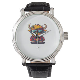 Montre Coquette Highland Cow Bubblegum Tshirt Design, Hol