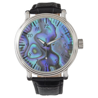 Montre Coquillage d'Abalon coloré, Belle Nature