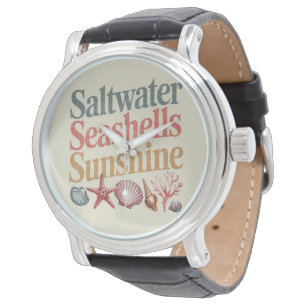 Montre Coquillages d'eau de mer Ensoleillement Vacances d