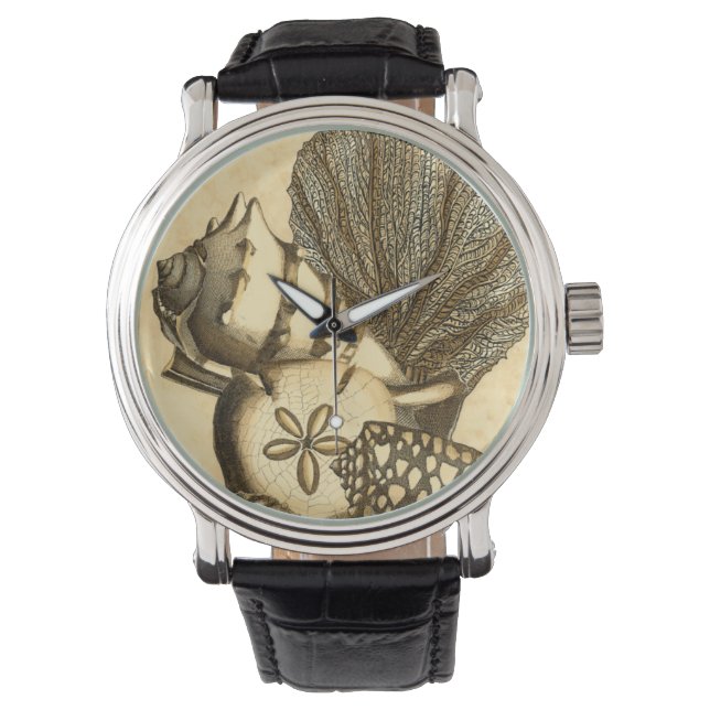 Montre Coquilles neutres et collection de corail (devant)