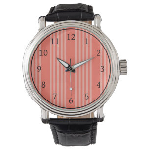 Montre Corail vivant cinq bandes motif