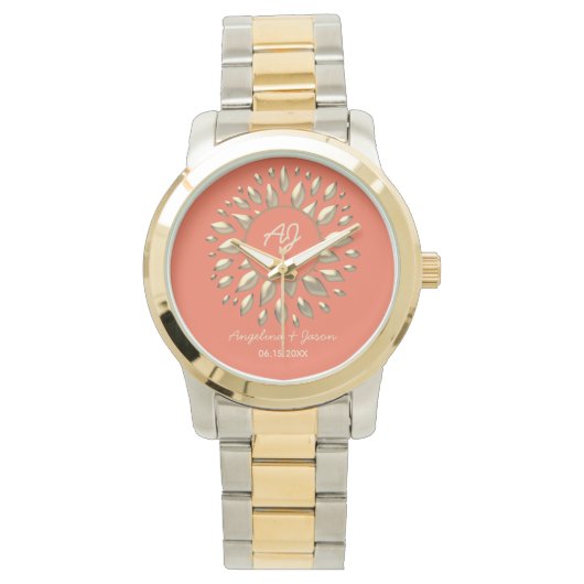 Montre Coral Gold Wedding Favoriser (devant)