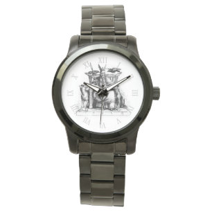Montre Corbeaux d'Odin Mythologie Viking Valhalla attend 