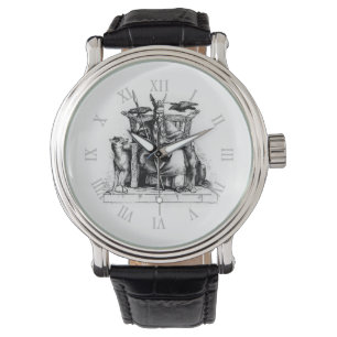 Montre Corbeaux d'Odin Mythologie Viking Valhalla attend