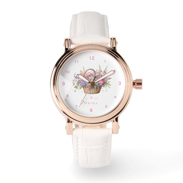 Montre Corbeille Florale personnalisé eWatch (Recto)