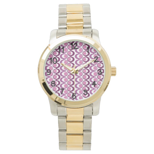 Montre Cordes violettes ovales (devant)