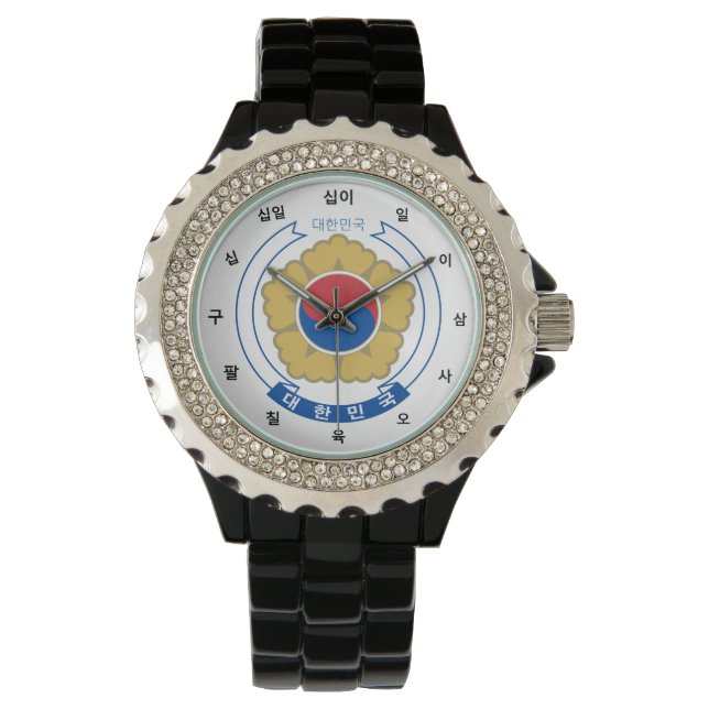 Montre Corée du Sud & Korean flag fashion / Sino Korean (devant)