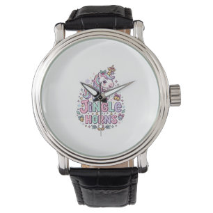 Montre Cornes de clochettes de licorne de charme de vêtem