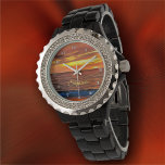 Montre Coucher de soleil 1577<br><div class="desc">Peinture Collection "Sunset 1577" Cette montre en Rhinestone pour femmes brille avec un bracelet en alliage d'émail en noir ou blanc, ainsi qu'un visage personnalisable, vous adorerez regarder votre montre pour l'instant. Personnalisez la page produit ou cliquez sur le bouton "Personnaliser" pour obtenir plus d'options de conception. Conception créée à...</div>