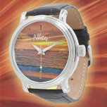 Montre Coucher de soleil 1577 Cuir<br><div class="desc">Peinture Collection "Sunset 1577" La Montre en Cuir Vintage Homme est un garde-temps au visage surdimensionné qui ne sortira jamais de son style. Avec un mouvement à quartz 3 aiguilles et un bracelet en cuir véritable, cette montre classique est parfaite pour les occasions formelles ou décontractées. Customisez le visage avec...</div>