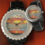 Montre Coucher de soleil de la baie de Banderas 1738<br><div class="desc">Tableau Collection "Banderas Bay Sunset 1738" Cette montre en strass féminin brille. Avec un bracelet en alliage émail noir ou blanc, ainsi qu’un cadran personnalisable, vous allez adorer regarder votre nouvelle montre. Personnalisez la page produit ou cliquez sur le bouton "Personnaliser" pour obtenir plus d'options de conception. Design créé à...</div>