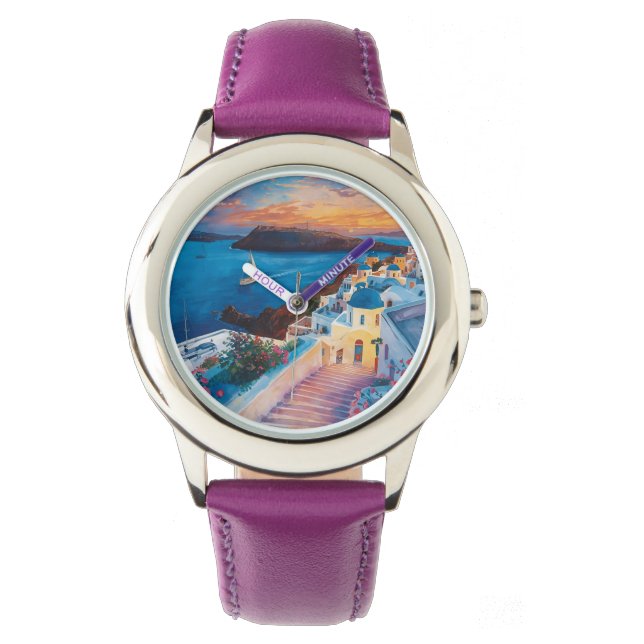 Montre Coucher de soleil romantique à Santorin (devant)