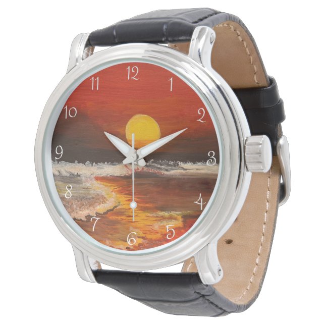 Montre Coucher de soleil sur le Pacifique, par Gary Polin (Incliné)