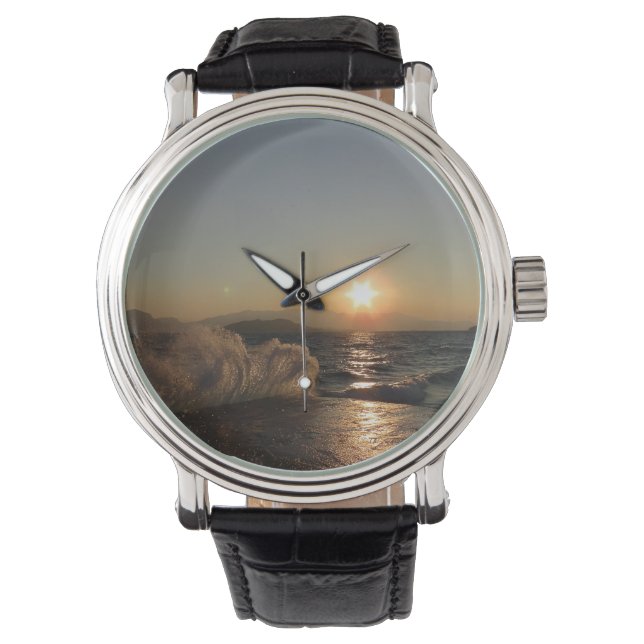 Montre Coucher de soleil sur les vagues en Croatie (devant)