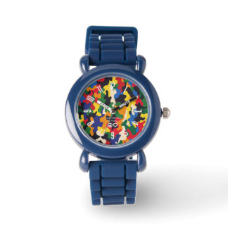 Montre couleur Camo bleu PickleKids™