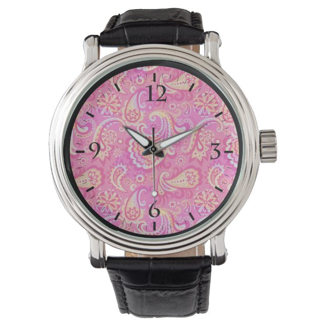 Montre Couleur douce et rose pastel (devant)