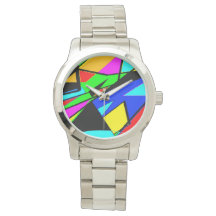 Montre couleur géométrique Unisex