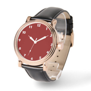 Montre Couleur rouge foncé