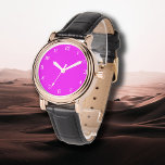 Montre Couleur solide Fuchsia | Classic Elegant<br><div class="desc">Couleur solide Fuchsia | Classique | Élégant | tendance | Style | Cadeau</div>