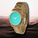 Montre Couleur solide Turquoise Néon | Classique<br><div class="desc">Neon Turquoise - Voici l'allure intemporelle du Design de Couleurs Solides : un mélange captivant de forme classique et d'élégante simplicité. Ce design est une célébration de la puissance et de la beauté que l'on retrouve dans une teinte unique et frappante. Élégant, le design de couleurs massives embrasse l'essence du...</div>