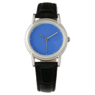 Montre Couleur Uni Bleu avec Graduations Marquantes