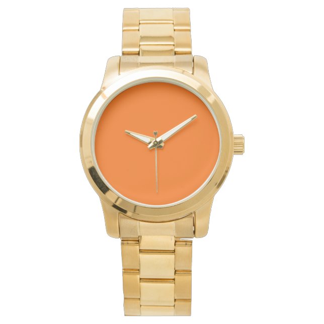 Montre couleur uni néon orange (devant)