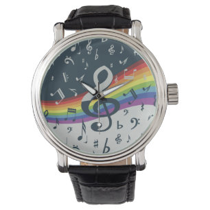 Montre Couleurs arc-en-ciel de la vague de Clouf Arbre