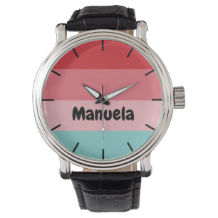 Montre Couleurs de bonbons rayures