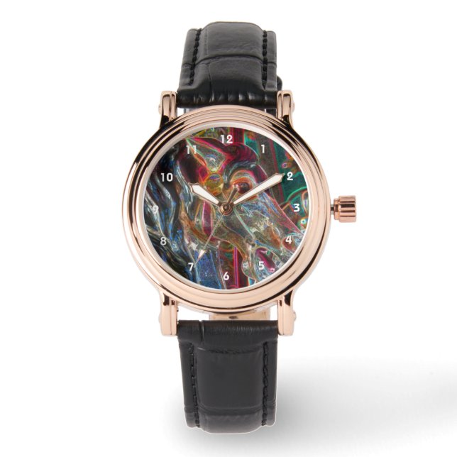 Montre Couleurs électriques Fiery Steed Carousel Horse Ar (Recto)