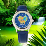 Montre Couleurs mignonnes tigre amour ajouter nom<br><div class="desc">conception par www.etsy.com/Shop/pixelpaperprints</div>