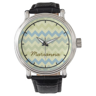 Montre couleurs pastel chevron