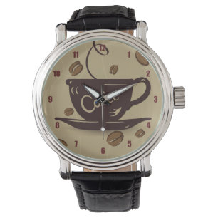 Montre Coupe de café et haricots