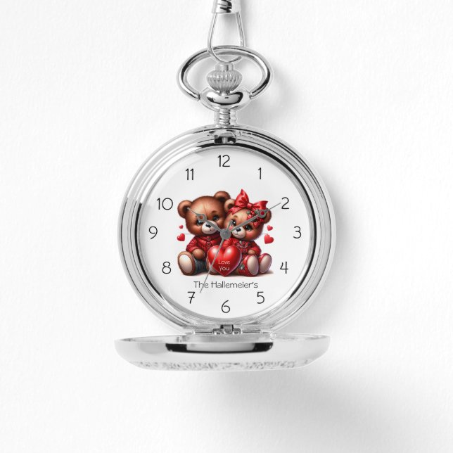 Montre Couple d'ours en amour de Valentine (Recto)