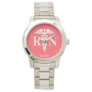Montre Coutume Médicale de corail de caducée de RN