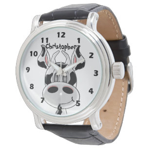 Montre Cow Design Ajoutez simplement un nom