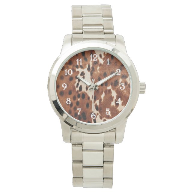 Montre Cowboy noir Brown occidental (devant)
