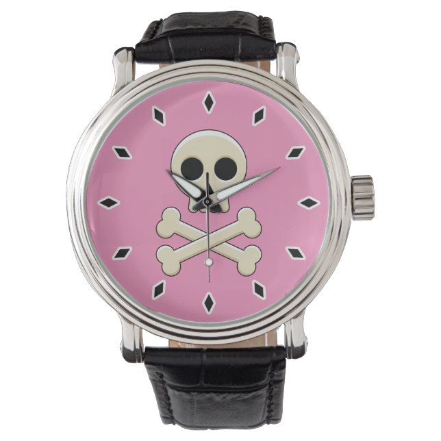 Montre Crâne avec des os (devant)