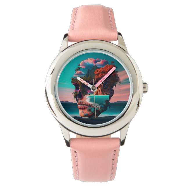 Montre Crâne coloré (devant)