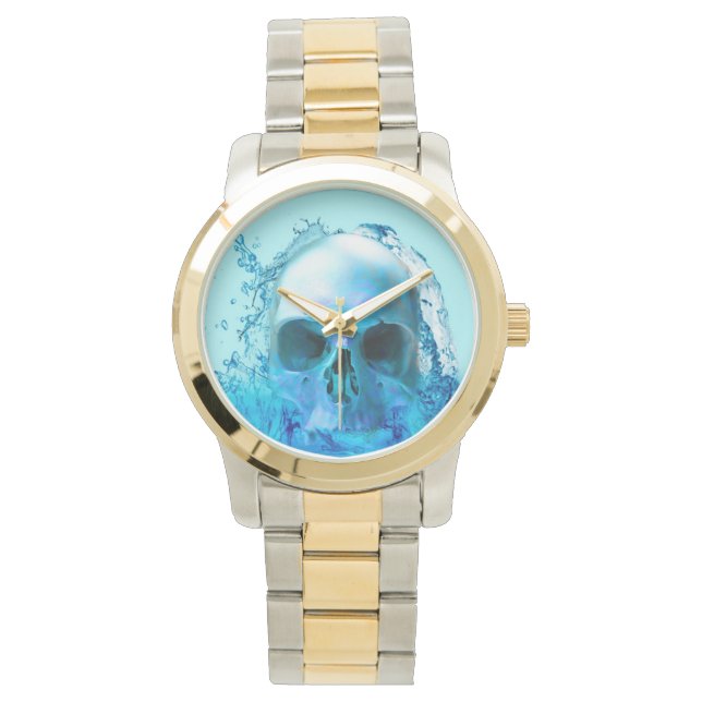 Montre Crâne dans l'eau (devant)