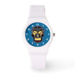 Montre Crâne de sucre noir