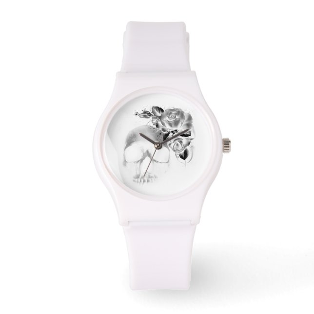 Montre Crâne et rose (Recto)