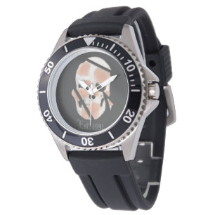 Montre Crâne Mikitiez rose graffiti fierté