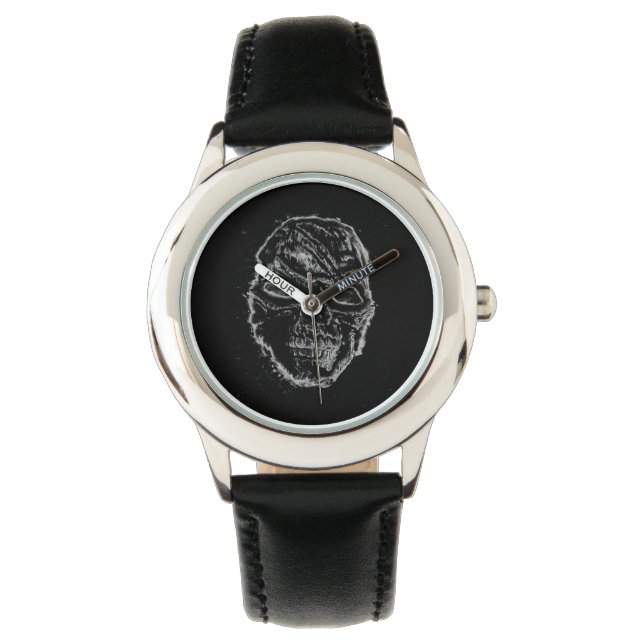 Montre Crâne noir (devant)