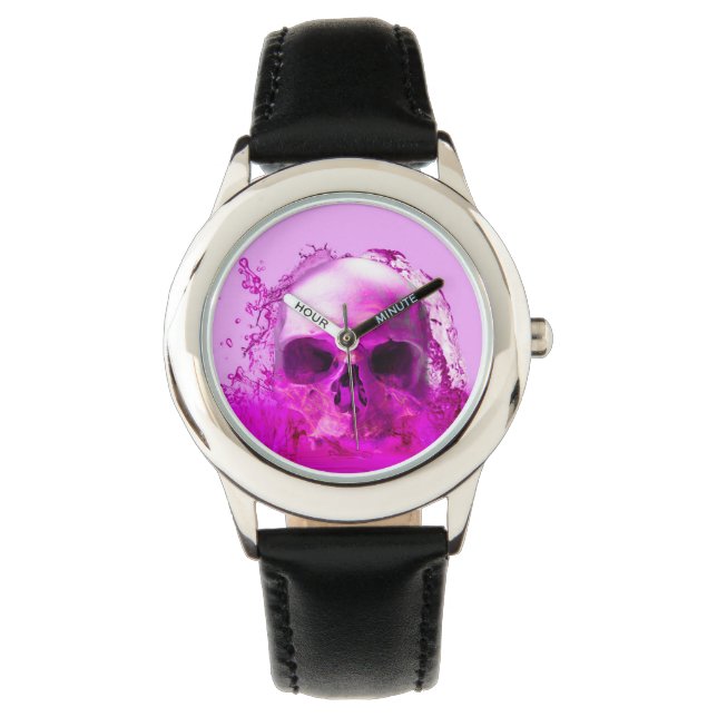 Montre Crâne pourpre dans l'eau (devant)