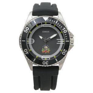 Montre Crâne rose de courage
