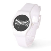 Montre Cravate noir et blanc (Angle)