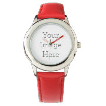 Montre Create Your Own Kid's Adjustable Red Hearts Watch